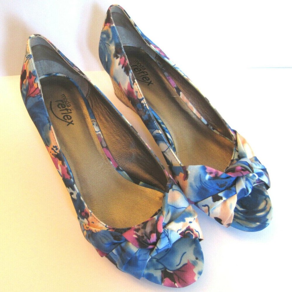 Moda Reflex Floralr Printed Wedge